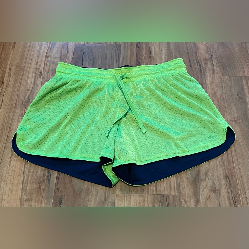 Champion woman’s shorts. Lime green color. Size small.